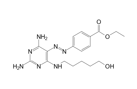 p-{{2,4-diamino-6-[(5-hydroxypentyl)amino]pyrimidin-5-yl}azo}benzoic acid, ethyl ester