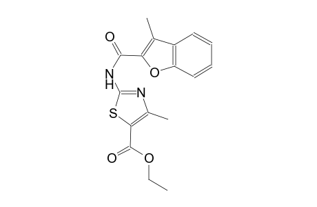 ethyl 4-methyl-2-{[(3-methyl-1-benzofuran-2-yl)carbonyl]amino}-1,3-thiazole-5-carboxylate
