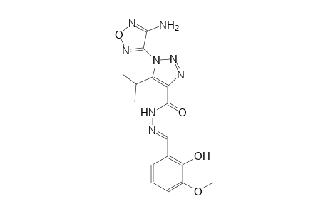 1-(4-amino-1,2,5-oxadiazol-3-yl)-N'-[(E)-(2-hydroxy-3-methoxyphenyl)methylidene]-5-isopropyl-1H-1,2,3-triazole-4-carbohydrazide
