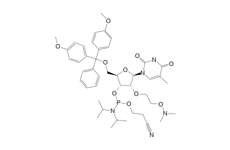 5'-O-DMT-2'-O-[2-N,N-(DIMETHYL)-AMINOOXYETHYL]-5-METHYLURIDINE-3'-[(2-CYANOETHYL)-N,N-DIISOPROPYLPHOSPHORAMIDITE]