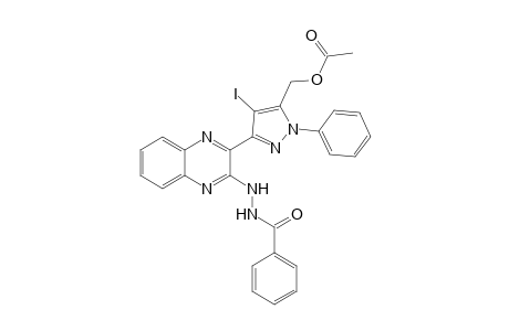 {3-[3-(2-Benzoylhydrazinyl)quinoxalin-2-yl]-4-iodo-1-phenyl-1H-pyrazol-5-yl}methyl acetate
