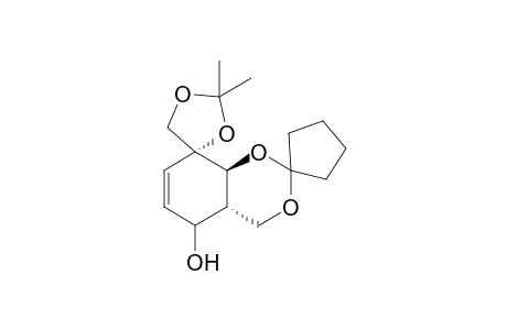 Dispiro[cyclopentane-1,3'-7'-hydroxy-2',4'-dioxabicyclo[4.4.0]dec-8'-ene-10',4"-2",2"-dimethyl-1",3"-dioxolane]