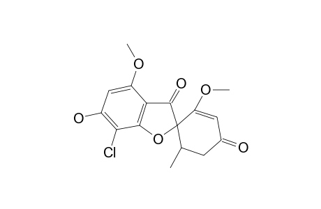 7-chloro-6-hydroxy-3',4-dimethoxy-5'-methyl-spiro[benzofuran-2,4'-cyclohex-2-ene]-1',3-quinone