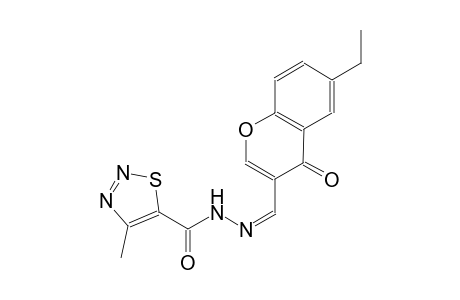 N'-[(Z)-(6-ethyl-4-oxo-4H-chromen-3-yl)methylidene]-4-methyl-1,2,3-thiadiazole-5-carbohydrazide