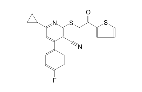 3-pyridinecarbonitrile, 6-cyclopropyl-4-(4-fluorophenyl)-2-[[2-oxo-2-(2-thienyl)ethyl]thio]-