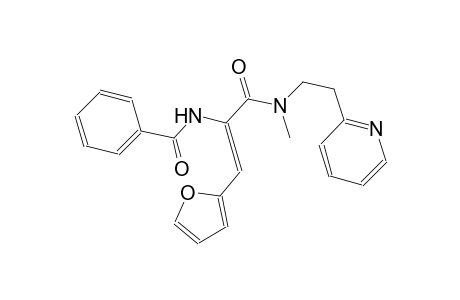 N-[(Z)-2-(2-furyl)-1-({methyl[2-(2-pyridinyl)ethyl]amino}carbonyl)ethenyl]benzamide