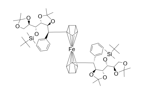 (1"R,1"'S)-1,1'-bis{4-O-(t-Butyl)dimethylsilyl]-1-deoxy-2,3 ; 5,6-di-O-isopropylidene-1-C-phenyl-D-mannitol-1-yl}ferrocene
