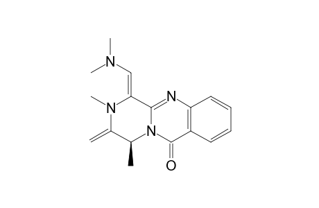 (-)-(4S,Z)-2,4-Dimethyl-1-dimethylaminomethylen-3-methylen-2,4-dihydro-(1H)-pyrazino[2,1-b]quinazolin-6-one