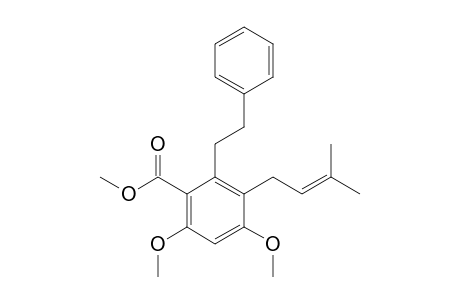 3,5-DIMETHOXY-6-CARBOMETHOXY-2-(3-METHYL-2-BUTENYL)-BIBENZYL