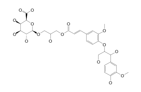 1-O-[(E)-(4''-O-THREO-GUAIACYL-GLYCEROL)-FERULOYL]-3-O-BETA-GALACTURONOPYRANOSYL-GLYCEROL