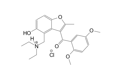 N-{[3-(2,5-dimethoxybenzoyl)-5-hydroxy-2-methyl-1-benzofuran-4-yl]methyl}-N-ethylethanaminium chloride