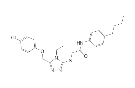 N-(4-butylphenyl)-2-({5-[(4-chlorophenoxy)methyl]-4-ethyl-4H-1,2,4-triazol-3-yl}sulfanyl)acetamide