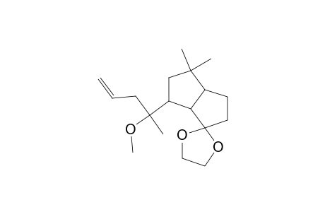 8.alpha.-(1-methoxy-1-methyl-3-butenyl)-6,6-dimethyl-1.alpha.,5.alpha.-bicyclo(3.3.0)octan-2-one Ethylene acetal