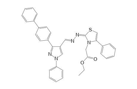 Ethyl 2-{2-[[(3-(biphenyl-3-yl)-1-phenyl-1H-pyrazol-4-yl]methyl-ene]hydrazono}-4-phenylthiazol-3(2H)-yl)acetate