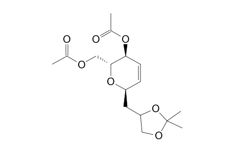 Acetic acid (2R,3S,6R)-2-acetoxymethyl-6-((4RS)-2,2-dimethyl[1,3]dioxolan-4-ylmethyl)-3,6-dihydro-2H-pyran-3-yl ester