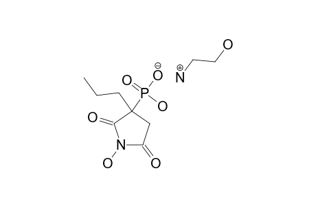 2-HYDROXYETHANAMINIUM-HYDROGEN-(1-HYDROXY-3-PROPYL-2,5-DIOXOPYRROLIDIN-3-YL)-PHOSPHONATE