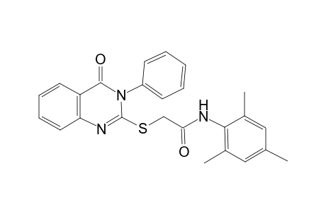 2-(4-oxidanylidene-3-phenyl-quinazolin-2-yl)sulfanyl-N-(2,4,6-trimethylphenyl)ethanamide