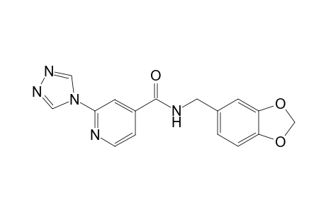 4-Pyridinecarboxamide, N-(1,3-benzodioxol-5-ylmethyl)-2-(4H-1,2,4-triazol-4-yl)-