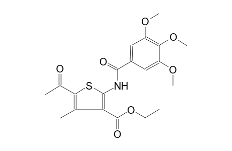3-thiophenecarboxylic acid, 5-acetyl-4-methyl-2-[(3,4,5-trimethoxybenzoyl)amino]-, ethyl ester
