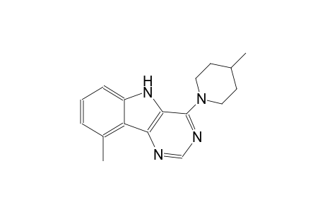 9-methyl-4-(4-methyl-1-piperidinyl)-5H-pyrimido[5,4-b]indole