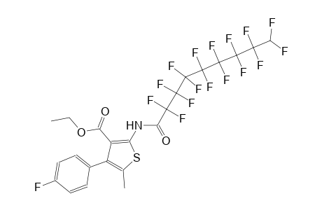 ethyl 4-(4-fluorophenyl)-2-[(2,2,3,3,4,4,5,5,6,6,7,7,8,8,9,9-hexadecafluorononanoyl)amino]-5-methyl-3-thiophenecarboxylate