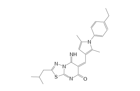 (6E)-6-{[1-(4-ethylphenyl)-2,5-dimethyl-1H-pyrrol-3-yl]methylene}-5-imino-2-isobutyl-5,6-dihydro-7H-[1,3,4]thiadiazolo[3,2-a]pyrimidin-7-one