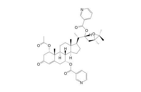 PETUNIASTERONE-B-7,22-DINICOTINATE;(22R,24S)-1-ALPHA-ACETOXY-7-ALPHA,22-DINICOTINOYLOXY-24,25-EPOXY-ERGOST-4-EN-3-ONE