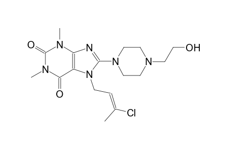 7-[(2E)-3-chloro-2-butenyl]-8-[4-(2-hydroxyethyl)-1-piperazinyl]-1,3-dimethyl-3,7-dihydro-1H-purine-2,6-dione