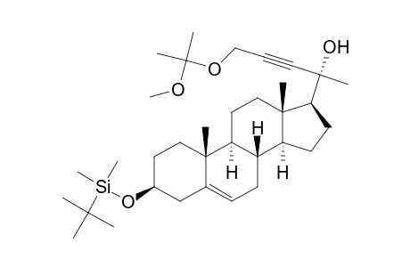 (2R)-2-[(3S,8S,9S,10R,13S,14S,17S)-3-[tert-butyl(dimethyl)silyl]oxy-10,13-dimethyl-2,3,4,7,8,9,11,12,14,15,16,17-dodecahydro-1H-cyclopenta[a]phenanthren-17-yl]-5-(1-methoxy-1-methyl-ethoxy)pent-3-yn-2-ol