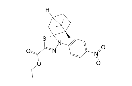 ETHYL-(5R,1'R,4'R)-4,5-DIHYDRO-4-(PARA-NITROPHENYL)-SPIRO-[1,3,4-THIADIAZOLE-5,2'-CAMPHANE]-2-CARBOXYLATE