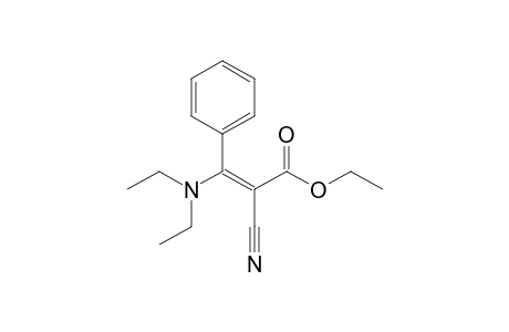 Ethyl 3-[N,N-diethylamino]-2-cyano-3-phenylpropenoate