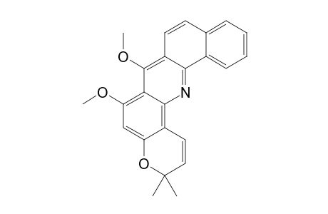 6,7-DIMETHOXY-3,3-DIMETHYL-3H-BENZO-[C]-PYRANO-[3,2-H]-ACRIDINE