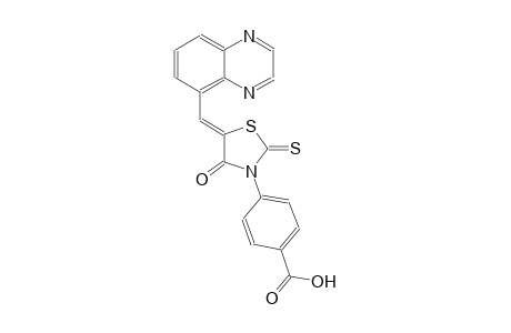 benzoic acid, 4-[(5Z)-4-oxo-5-(5-quinoxalinylmethylene)-2-thioxothiazolidinyl]-