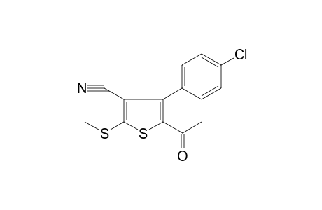 5-Acetyl-4-(4-chlorophenyl)-2-(methylsulfanyl)-3-thiophenecarbonitrile