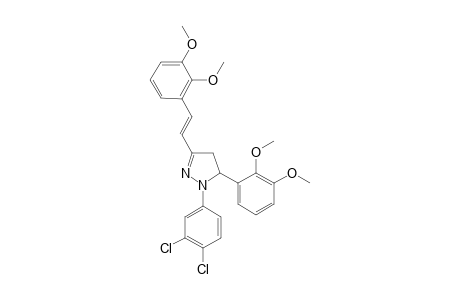 1-(3,4-dichlorophenyl)-5-(2,3-dimethoxyphenyl)-3-[(E)-2-(2,3-dimethoxyphenyl)vinyl]-2-pyrazoline