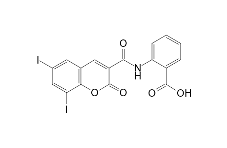 2-(6,8-Diiodocoumarin-3-carboxamido)benzoic acid