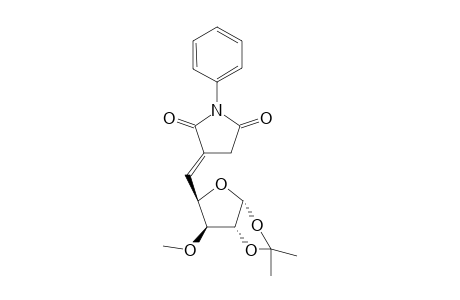 Desoxy-5'-0-isopropylidene-1',2'-O-methyl-3'-alpha-D-xylofurannosylidine-5')-3-phenyl-1-succinimide-(E)