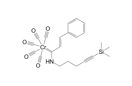 (E/Z)-(Pentacarbonyl)-N-[5-(trimethylsilyl)pent-4-yn-1-yl]-N-(3-phenylprop-2-en-1-ylidene)aminechromium complex