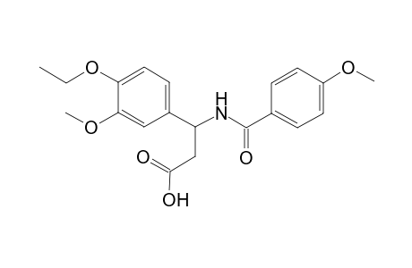 3-(4-Ethoxy-3-methoxy-phenyl)-3-(p-anisoylamino)propionic acid