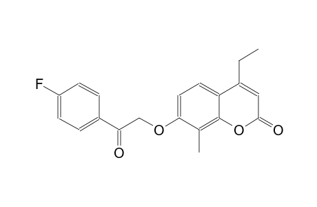 2H-1-benzopyran-2-one, 4-ethyl-7-[2-(4-fluorophenyl)-2-oxoethoxy]-8-methyl-