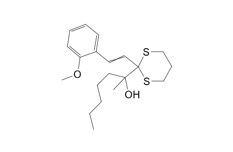 2-(2-(2-methoxystyryl)-1,3-dithian-2-yl)heptan-2-ol