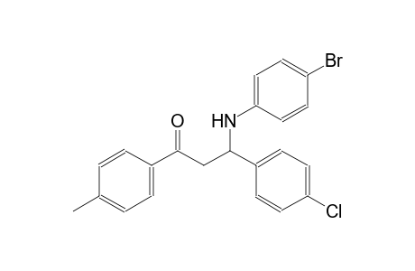 1-propanone, 3-[(4-bromophenyl)amino]-3-(4-chlorophenyl)-1-(4-methylphenyl)-