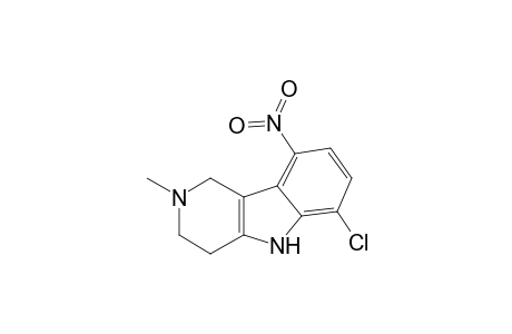 8-Chloro-3-methyl-5-nitro-1,2,3,4-tetrahydro-.gamma.-carboline