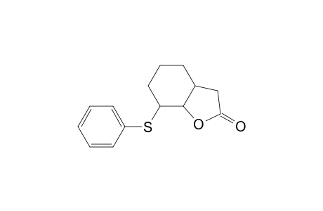 2(3H)-Benzofuranone, hexahydro-7-(phenylthio)-