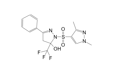1-[(1,3-dimethyl-1H-pyrazol-4-yl)sulfonyl]-3-phenyl-5-(trifluoromethyl)-4,5-dihydro-1H-pyrazol-5-ol