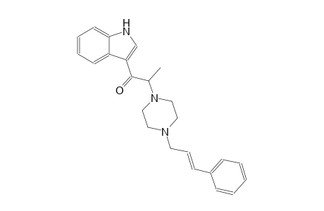 1-(1H-indol-3-yl)-2-{4-[(2E)-3-phenyl-2-propenyl]-1-piperazinyl}-1-propanone