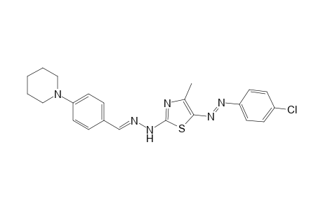 4-Methyl-2-{2'-[4"-(piperidin-1-yl)benzylidene]hydrazino}-5-[(p-chlorophenyl)azo]-1,3-thiazole