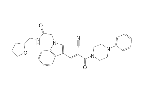 1H-indole-1-acetamide, 3-[(1E)-2-cyano-3-oxo-3-(4-phenyl-1-piperazinyl)-1-propenyl]-N-[(tetrahydro-2-furanyl)methyl]-