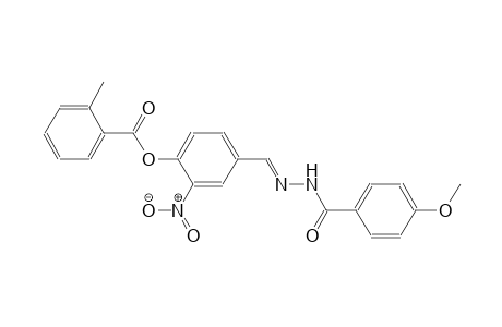 benzoic acid, 2-methyl-, 4-[(E)-[2-(4-methoxybenzoyl)hydrazono]methyl]-2-nitrophenyl ester