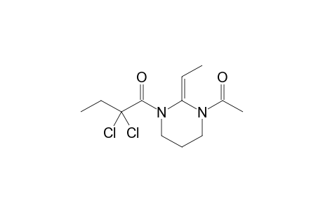 1-Acetyl-3-(2,2-dichlorobutanoyl)-2-ethyliden-1,3-diazinane